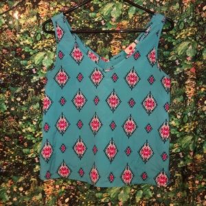 blue boho top